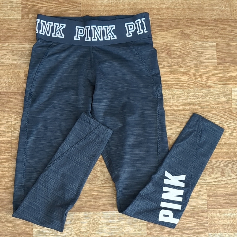 Victoria's Secret PINK ULTIMATE Gray Leggings, Womens Size XS Extra Small